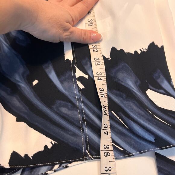 Halston Heritage Sleeveless Self-Tie Floral-Print Dress w/ Draped Back Size 4 - Picture 10 of 10